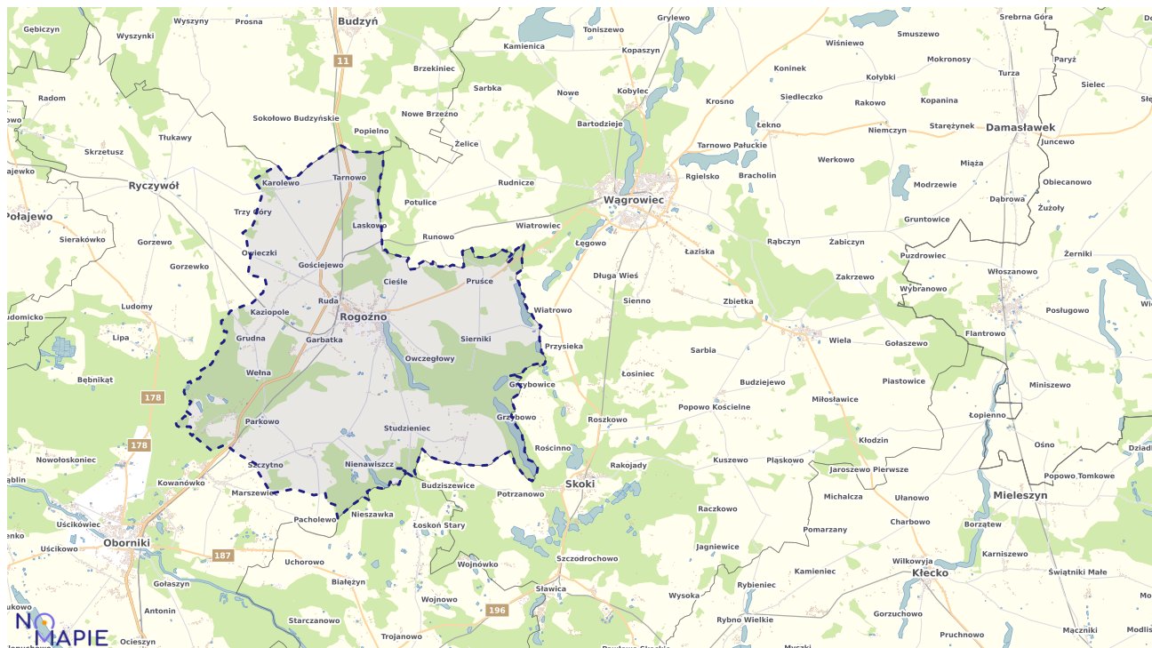 Mapa uzbrojenia terenu Rogoźna